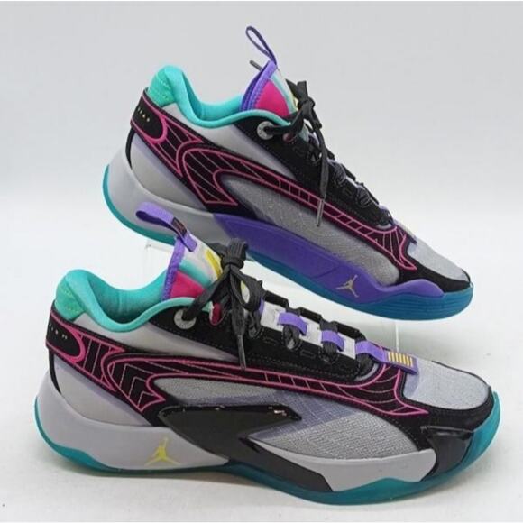 JORDAN EUC LUKA 2PF MENS SIZE 9 WOLF GREY/HYPER JADE  BASKETBALL SNEAKERS SHOES main image 11